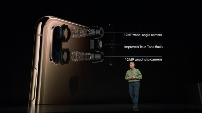 Die Dualkameras auf der Rückseite haben eine Auflösung von jeweils 12 Megapixeln. (Bild: Apple)
